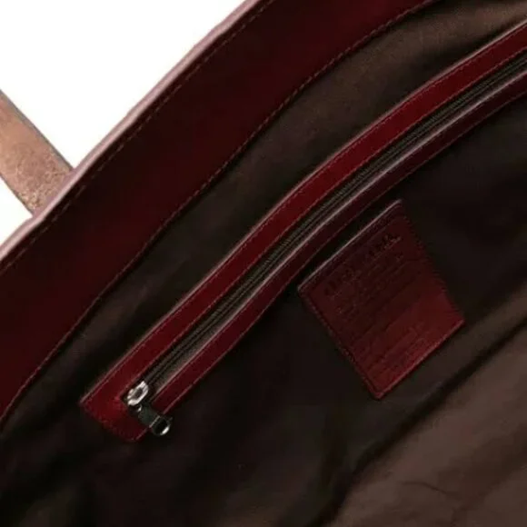 Dragon Diffusion Burgundy Leather Tote Bags Two top tlat handles Burgundy